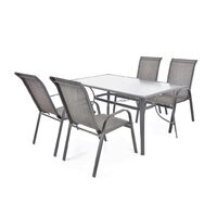 Set mobilier pentru gradina HECHT Sofia Set 4, masa cu 4 scaune, schelet metalic
