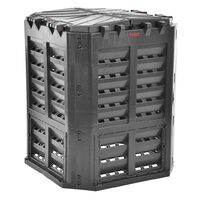 Lada pentru compost HECHT 3060, volum 360 litri, din plastic, negru