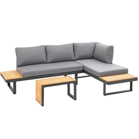 Canapea de gradina HECHT Murcia, lemn/metal, canapea 175 x 78 x 70 cm, masa 70 x 35 x 40 cm