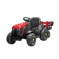 Tractor cu remorca HECHT 50925 Red, cu acumulator 12 V / 10 Ah / 45 W, viteza 5-7 km/h, rosu, varsta recomandata 3-8 ani