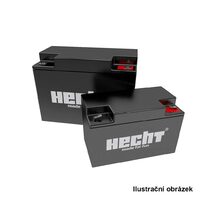 Baterie electrica fara intretinere HECHT 593990013, Pb-acid, 12 V, 52 Ah, 180x255x136 mm, pentru vehicule electrice quad