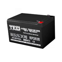 Acumulator AGM VRLA 12V 12,5A dimensiuni 151mm x 98mm x h 95mm F2 TED Battery Expert Holland TED002754 (4)