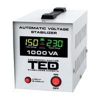Stabilizator retea maxim 1000VA-AVR LCD 2 iesiri schuko TED000040 (1/8)