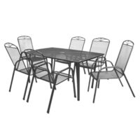 Set mobilier pentru gradina HECHT Navassa Set 6, masa cu 6 scaune