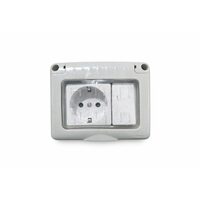 Set priza si intrerupator alb EV-61