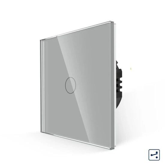 Intrerupator simplu cap scara cu Touch din sticla gri Luxion LXD-MT-A102G-GY