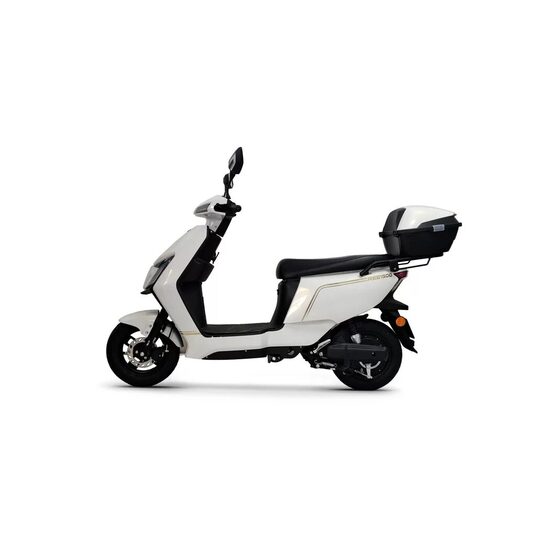 Scuter electric Kuba REE1500, Motor 1000W, 2 Locuri, 25 km/h, Acumulator 60V 20Ah, Autonomie 60 – 70km, Bord digital, Alb, fara permis