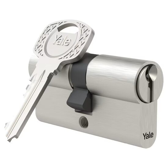 Cilindru siguranta alama nichelat 40x50mm 3 chei cu frezare Gemeni Yale 10-0552-4050-00-22-01-GM