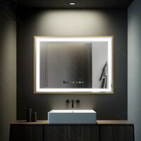 Oglinda LED senzor Imponente sistem Dezaburire 80x65 cm rama aurie colectia Marcello Funghi AT1CT-D1OC-RS1S-W10
