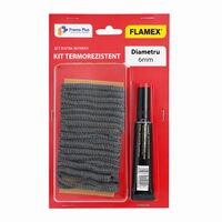 Set termorezistent pentru centrale snur 2.5m si adeziv diametru 6 Flamex 15068
