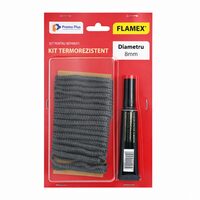 Set termorezistent pentru centrale snur 2.5m si adeziv diametru 8 Flamex 15069