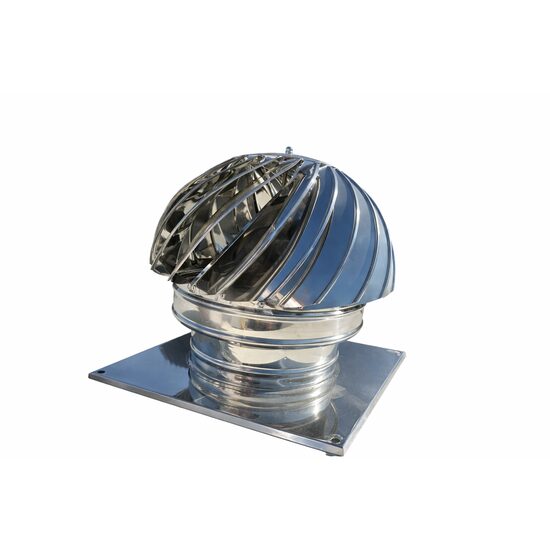 pos terminal machine Capac inox terminal rotativa pentru cos fum cu baza patrata 320x320mm