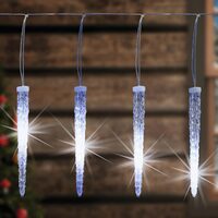 Ghirlanda sloi de gheata, 240 LED alb rece, adaptor de retea IP44