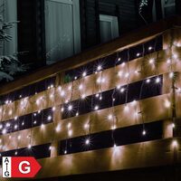 Perdea de lumini inseriabil, stralucitor, 50 LED, alb rece, pt exterior