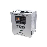 Invertor Solar Fotovoltaic Monofazat Off-Grid, 12V 1100VA 700W MPPT cu unda sinusoidala pura, TED Electric TED000279