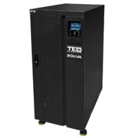 UPS 20KVA 18KW Online cu Dubla Conversie Trifazat 3/3, Management si Ecran LCD, Utilizeaza 30x Acumulator 12V 9Ah, TED Electric TED002013