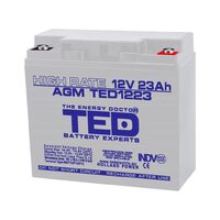 Acumulator 12V High Rate, Dimensiuni 181 x 76 x 167 mm, Baterie 12V 23Ah M5, TED Electric TED003362