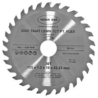 Disc taiat lemn tct pentru flex  125x1.2x10x22.23 mm - 30 t DSH 271939