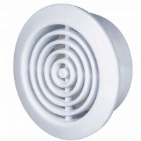Grila aerisire de trecere, cu plasa, dt= 150mm, alb t79 (aw) DSH 491818