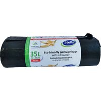 Sac menajer ldpe ecologic cu snur pt. inchidere,  35 l, 15 buc-034406 DSH 492778