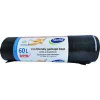 Sac menajer ldpe ecologic cu snur pt. inchidere,  60 l, 10 buc-034420 DSH 492785