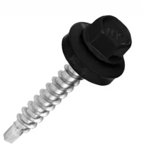 Surub tabla autoforant pentru metal cap hexagonal 4.8x25mm RAL 9005 Gbo 250buc/cut