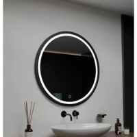 Oglinda LED Touch Pavale Rama Neagra 60x60 cm Colectia Korman