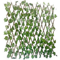 Gard decorativ artificial extensibil, lemn cu frunze vita vie 1.0x1.8 m - wy151204 DSH 493843