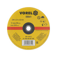 Disc abraziv debitat metale 230x2,5x22 Vorel 08641