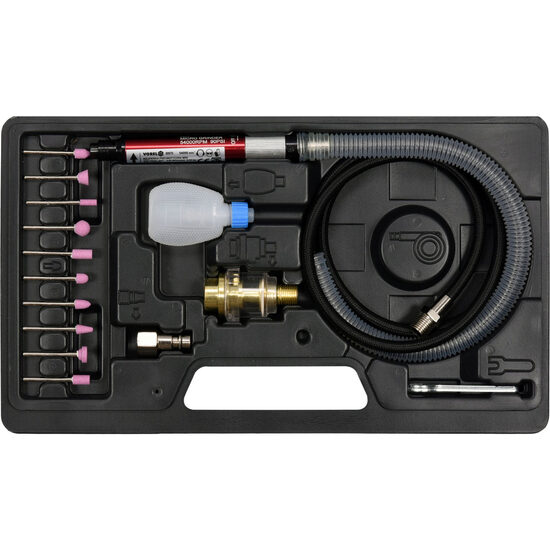 Set mini freză pneumatică, 16 piese Vorel 80970