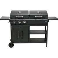 Grătar 2-în-1, gaz + cărbuni, 8,6 kw Lund 99649