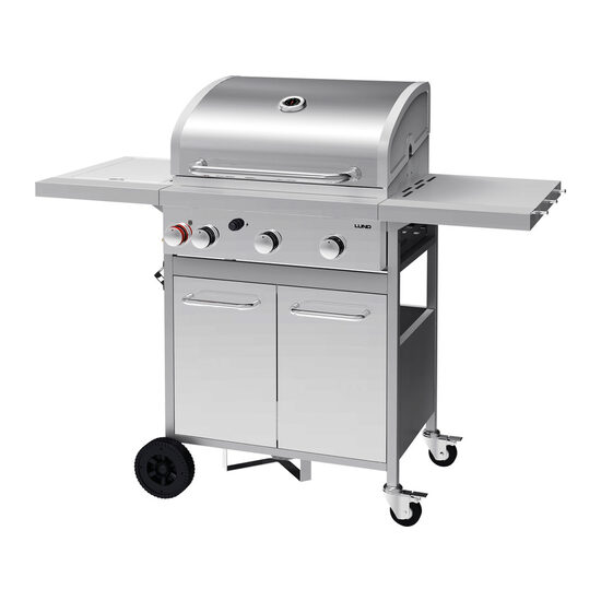 Grătar gaz 3+1 12.8kw, suprf gătit fontă Lund 99654