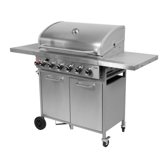 Gratar gaz 6+1,grilaj de fonta, 18.2kw Lund 99656