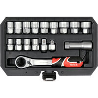 Trusă tubulare spline 3/8",1/2", 17piese Yato YT-38653