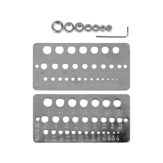 Set sablon gaurire cu opritor 10buc Yato YT-44095