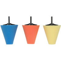 Set 3 bureți conici pentru lustruit roți Yato YT-47945