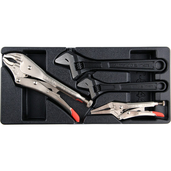 Insertie cleşte şi cheie reglabilă 4buc Yato YT-55444