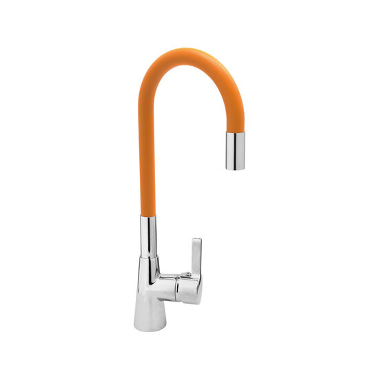 Baterie bucătărie flexible portocale Fala 75708