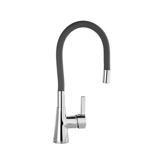 Baterie bucătărie flexible gri inchis Fala 75711