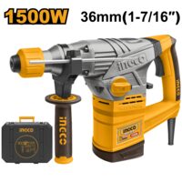 Ciocan rotopercutor sds 1500 w, 5 j, 3000 bpm, 750 rpm, pentru daltuire si gaurire in beton - Ingco RH15008