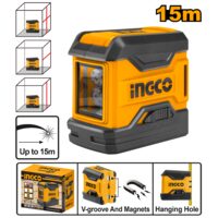 Nivela cu laser rosu fixa 0-15 m - Ingco HLL156508