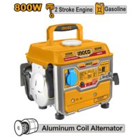 Generator curent electric 800 w motor benzina 4 timpi, aparat portabil de curent pentru santier sau uz casnic - Ingco GE8002