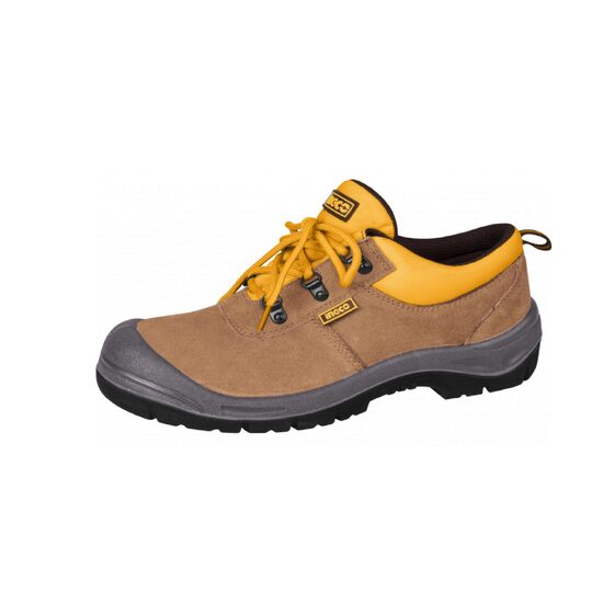 Pantofi protectie maro cu talpa varf metalic 41, pentru protectie a piciorului la locul de munca - Ingco SSH01S1P.41