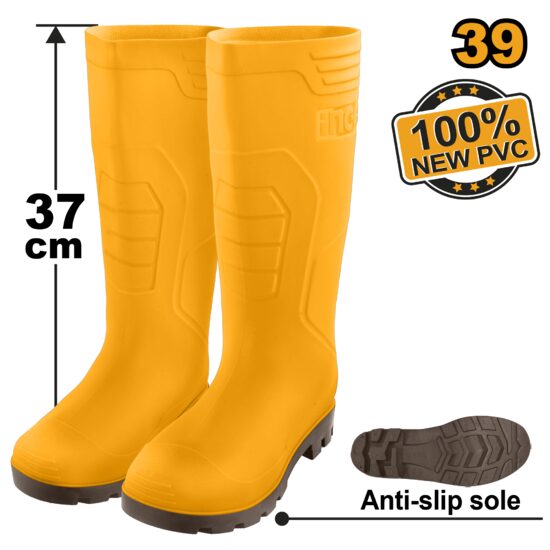 Cizme de cauciuc 42 (nou), pentru protectie la lucru - Ingco SSH092L.42