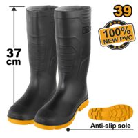 Cizme cauciuc negre 41, pentru protectie impotriva apei si murdariei - Ingco SSH092LYB.41