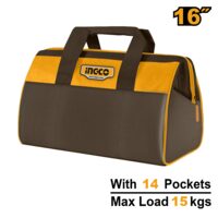 Geanta scule unelte 14 buzunare, 15 kg 400 x215 x280 mm - Ingco HTBG281628