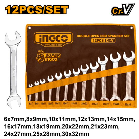 Chei fixe in panza set 12 bucati 6-32 mm - Ingco HKSPA2142