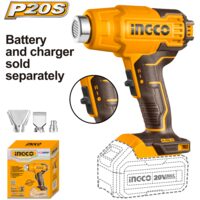 Pistol cu aer cald 20 v - fara acumulator, ideal pentru decapare, dezlipire si uscare rapida - Ingco HGLI2002