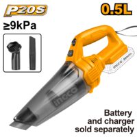 Aspirator de mana 20 v 0,5 l fara acumulator, pentru aspirare portabila si rapida - Ingco CVLI201261