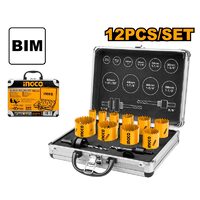 Set trusa carote de metal 12 bucati 20-50 mm - Ingco AKH0121